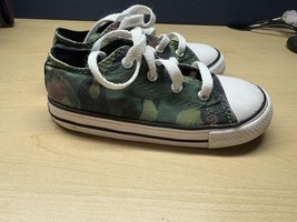 Converse Chuck Taylor  Boys Youth Size 9 Shoes Green Brown Camo Low Top - £13.77 GBP