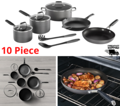 10-Piece Cookware Set Select by Calphalon Hard-Anodized Nonstick Pots an... - $299.97