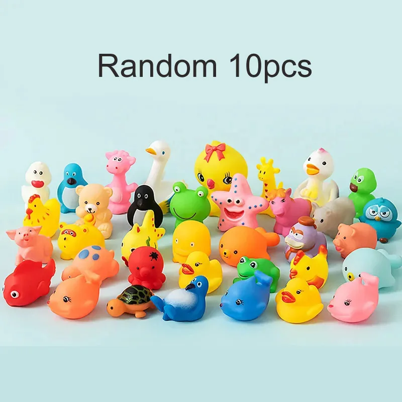10pcs Baby Bath Toys Cute Animals Swimming Water Game Soft Rubber Float ... - $12.14