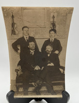 Picture Antique/Vintage Violinists 1917 Photograph Names on Back 6.75 x 4.5 Ins. - £8.83 GBP