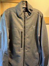 Cowboy Hardware Jacket Mens XXL Gray Long Sleeve Full Zip Polyester Coat... - $59.35