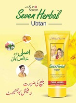 Seven Herbal Ubtan Cream 100% Natural Turmeric Mask For Lightening Glowing Skin - £12.01 GBP