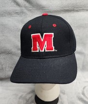 Maryland Terrapins Adult Hat NCAA Black Size 7 Fitted Hat Cap College Zephyr - £9.53 GBP