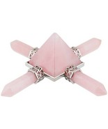  Rockcloud Pyramid Energy Generator,Reiki Chakra Healing Crystal Stone,Rose - £22.41 GBP