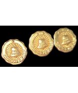 Vintage Bell System Set Of 3 Gold Lapel Pins 10k GF  1,2 &amp; 3 Stars - $60.00