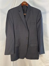 Lauren Ralph Lauren 42L Gray Subtle Windowpane 100% Wool 2 Btn Notched Blazer - $64.99