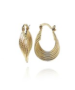 18k Layered Real Gold Filled Multi colors Hoop Earrings - $11.65