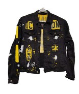 Mens Copper Rivet Icon Denim Jean Jacket 3X Yellow Black Trucker Grunge ... - $910.04 MXN