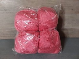 Fashion Plus Mill-End Yarn 1 Pound Pink 3 Fine Knitting Crocheting 4 Balls - $18.51