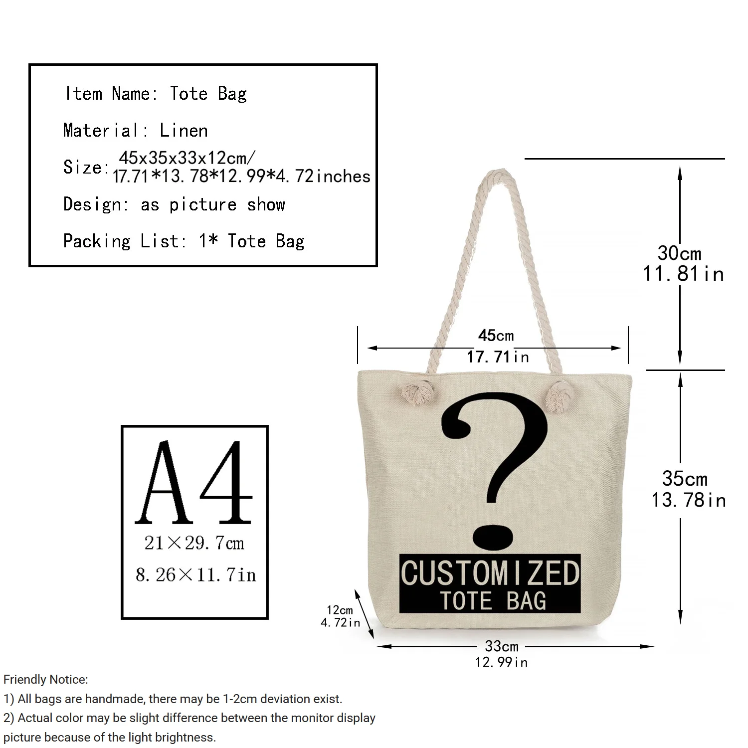 Play Kawaii Teacher Shopping Bags Practical Daily Office Tote Bag Casual Thick R - £26.37 GBP