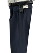 Bocaccio Uomo Boys Navy Blue Dress Pants Pleated Regular Hem Belt Sizes ... - £19.65 GBP
