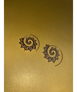 Gold Tone Brass Bohemian Swirl Earrings - $6.99