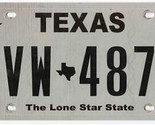 Original Vintage Texas Classic License Plate DVW 4873 The Lone Star State  - $9.89