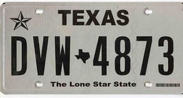 Original Vintage Texas Classic License Plate DVW 4873 The Lone Star State  - £7.75 GBP