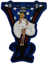 Marine Corps V-22 Marilyn Monroe Blowing Skirts Up Hook &amp; Loop Pvc Jacket Patch - £30.53 GBP