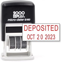 Cosco 2000 Plus Self-Inking Rubber Date Office Stamp with DEPOSITED Phrase &amp; - £21.59 GBP