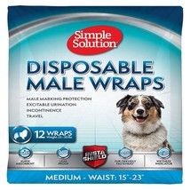 Simple Solution Disposable Male Wraps White 1ea/MD, 12 pk - £30.82 GBP