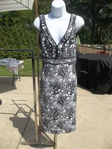 Nwt Carmen Marc Valvo Infusion Gorgeous Black&amp;White Dress 12 - $125.00