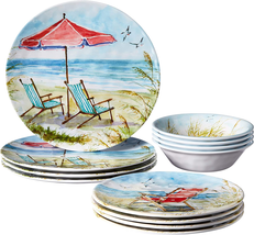 Ocean View Dinnerware, Dishes, Multicolor - $85.05