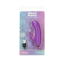 Powerbullet Alice&#39;s Bunny Rechargeable Bullet Vibrator with Rabbit Sleeve Purple - £33.63 GBP