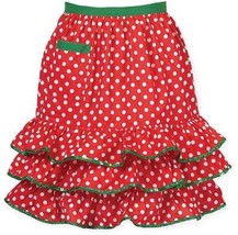 Kay Dee designs apron hostess Mrs Santa Claus red Christmas white dot f0119 - $290.26 MXN