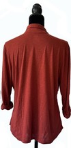 Lady&#39;s Knit Top, 3/4 Sleeves, 6 Button Frnt, Pointed Collar, PolyRayon Blend, XL - £12.20 GBP