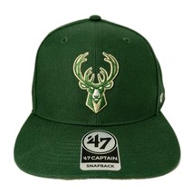 &#39;47 Brand Milwaukee Bucks Sure Shot Captain Snapback Hat Cap Adjustable ... - $553.42 MXN