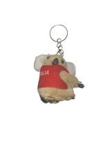 I Love Australia Koala Bear Plush Souvenir Clip Vintage 1980&#39;s Red Keychain - $168.30 MXN