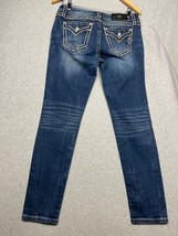 Y2K 90s Miss Me Denim Jeans Ankle Hailey Womens 29 Embroidered Embellish - $38.77