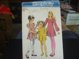 Simplicity 9848 Girl&#39;s Dress Pattern - Size 10 Chest 28 1/2 Waist 24 1/2 - $10.19