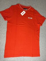 Men’s Full Send Striped Collar Essentials Red Shirt Nelk Boys Short Slee... - $15.00