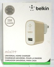 Belkin MIXIT Metallic USB Home and Wall Charger (2.4 Amp / 12 Watt), Gold - £7.75 GBP