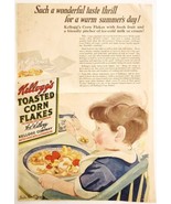 1920 Kellogg&#39;s Toasted Corn Flakes Breakfast Art Advertisement Cereal HM2C - $41.35 CAD