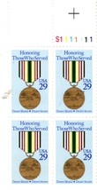 U S Stamps - Plate Block Honoring Those Who Served Desert Shield, Desert... - $68.80 MXN