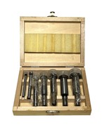 Vintage Forstner 7-Piece Woodworking Drill Bit Set with Wood Carrying Case - €38,01 EUR
