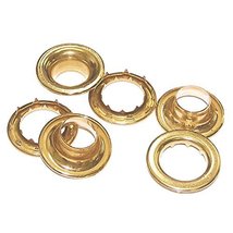 50 QTY-C. S. Osborne and Co.-No. G2-4-BRASS Grommets and Spur Washers, size 4. M - $29.15