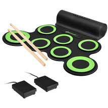 Electronic Roll Up Drum Set 7 Pads MIDI Drum Kit w/ 2 Speaker &amp; Headphon... - $93.99