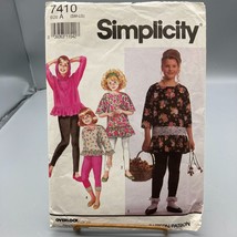 Vintage Sewing PATTERN Simplicity 7410, Girls 1992 Stirrup Leggings and ... - $11.65