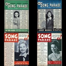 Song Parade Lyric Magazine 4 Lot 1942-44 Marion Hutton Joan Edwards Ginn... - £10.14 GBP