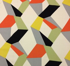 Ethan Allen Pax Mango Orange Geometric Abstract Modern Fabric By The Yard 54&quot;W - £14.21 GBP