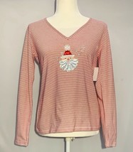 Basic Editions Women&#39;s Holiday Christmas Shirt, Small - New! - $225.80 MXN
