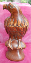 Wood Hand Carved Eagle Bird Patriotic Figurine 11&quot; Hard To Find VINTAGE- Show... - £43.65 GBP