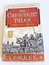 1937 The Canterbury Tales By Geoffrey Chaucer Famous Skeat Edition Hardcover DJ - £13.28 GBP