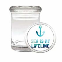 Sea Lifeline Em1 Medical Glass Stash Jar 3&#39;&#39; X 2&#39;&#39; Herb And Spice Storage Air Ti - £6.28 GBP