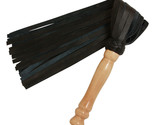 Real Cow Hide Black Leather Flogger 25 Thick Tails Heavy &amp; Thuddy impact... - $17.24