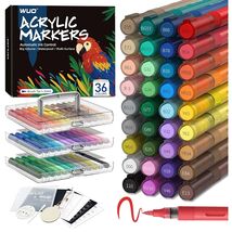 Vibrant 36 Colors Acrylic Paint Markers - Non-Toxic and Water-Based Art ... - $64.30