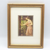 Victorian Woman Print in Ornate Gold Wood Frame - £42.80 GBP