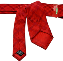 Hallmark Holiday Men's Christmas Red Classic Point Necktie Plaids & Checks image 4