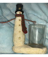 YANKEE CANDLE Snowman Jingle Bells Votive Tea Light Holder. 2012 NO BELL... - £9.55 GBP