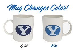 Color Changing! BYU Cougars NCAA ThermoH Logo Ceramic Mug - £10.03 GBP